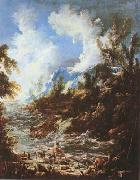 MAGNASCO, Alessandro Seascape with Fishermen and Bathers (mk08) Sweden oil painting artist